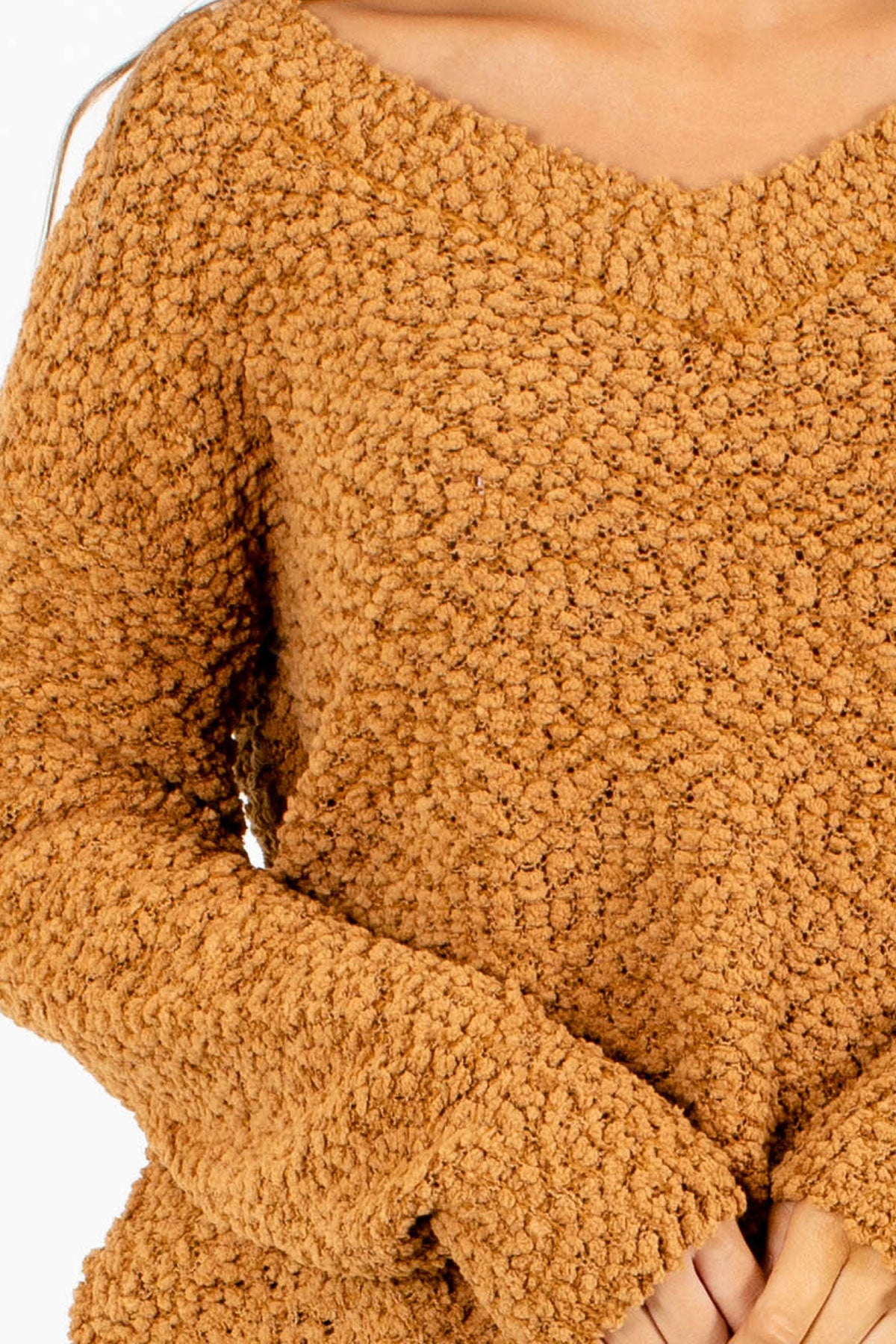 Brown Knit Boutique Sweater for Women