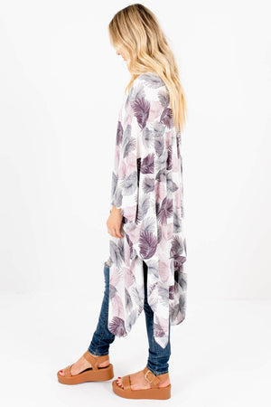 Purple Flowy Silhouette Boutique Kimonos for Women