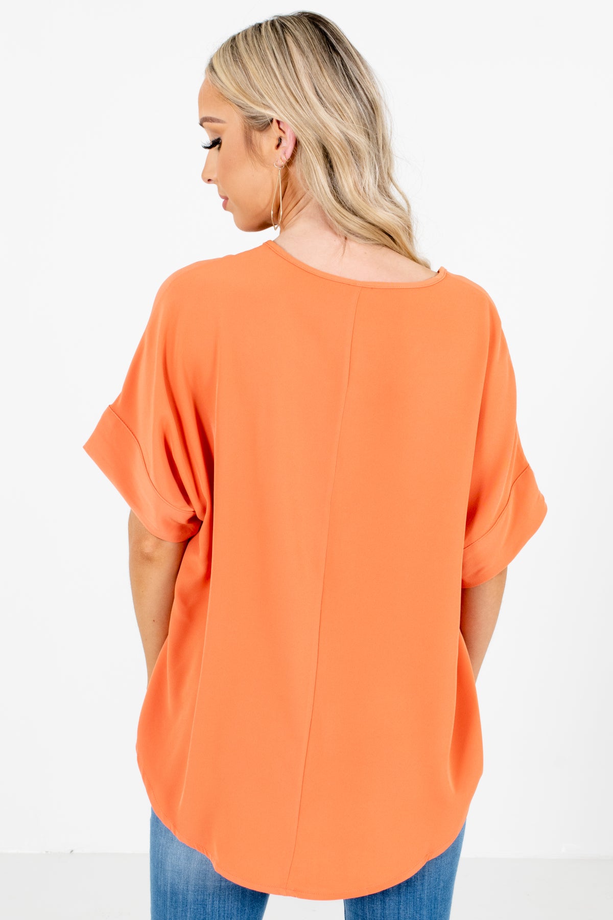 Solid Orange Top for Women