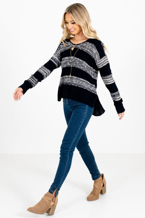 Navy Blue Cute and Comfortable Boutique Sweaters for Women