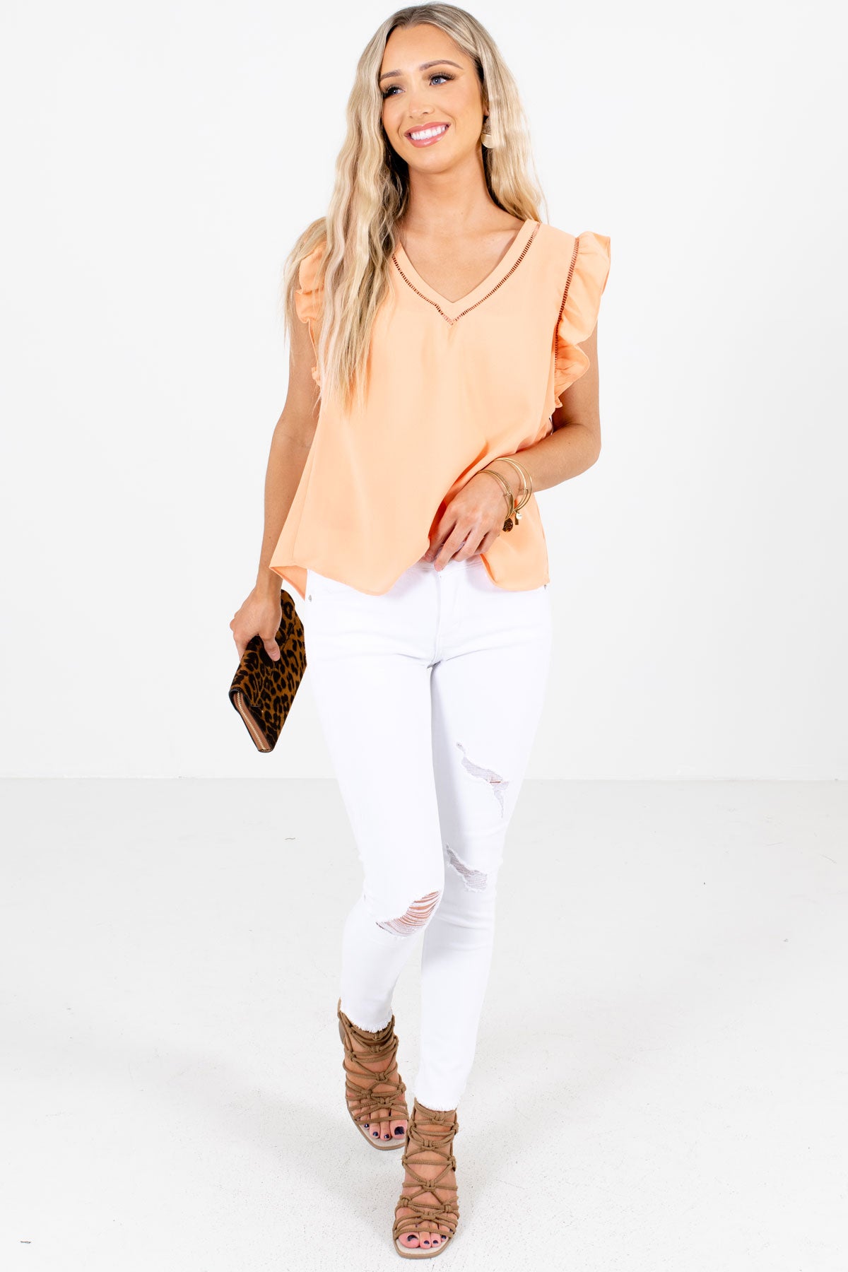Orange Cute and Comfortable Boutique Tank Tops for Women