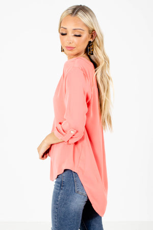 Women's Coral Cute and Comfortable Boutique Blouse