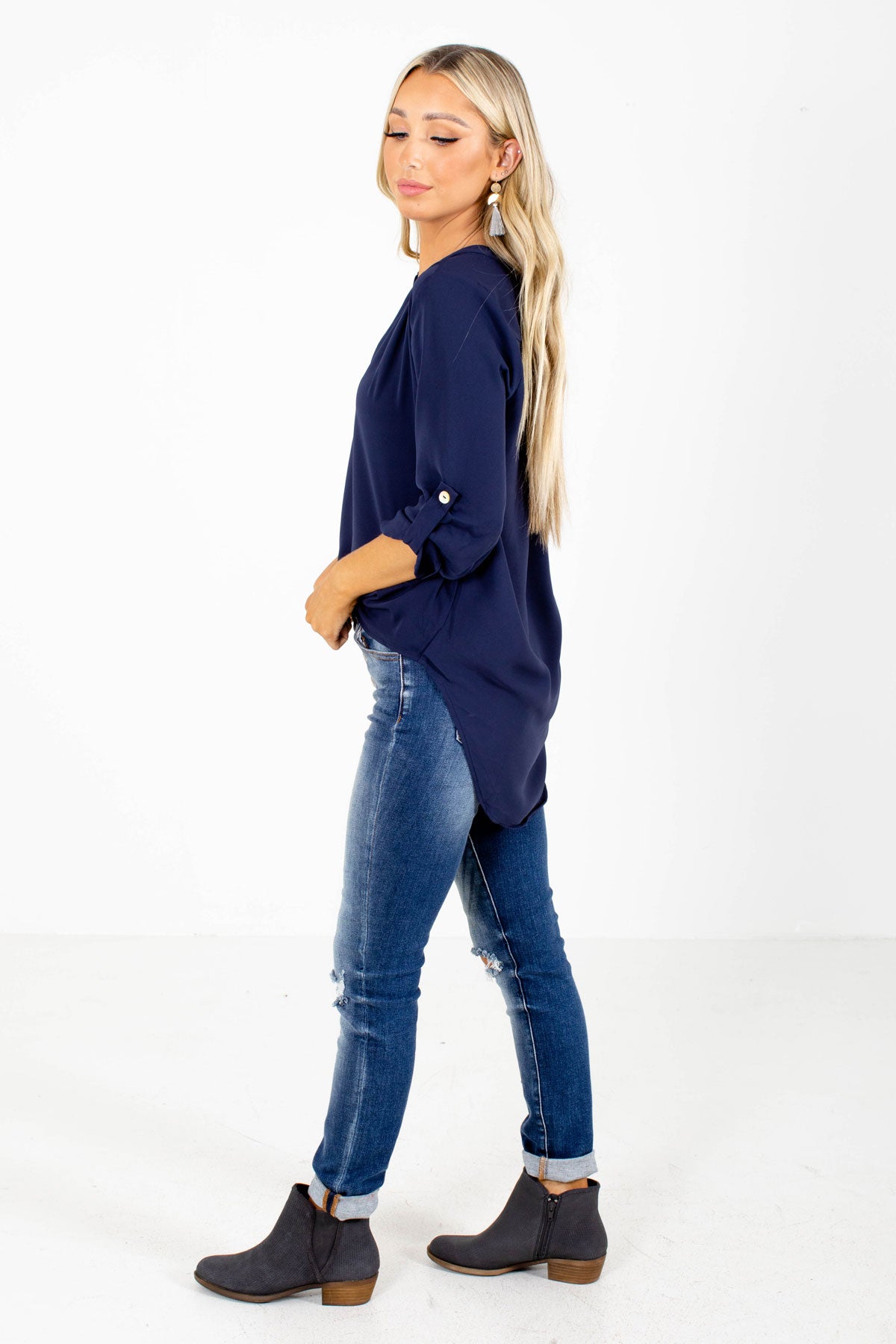 Navy Affordable Online Boutique Tops for Women