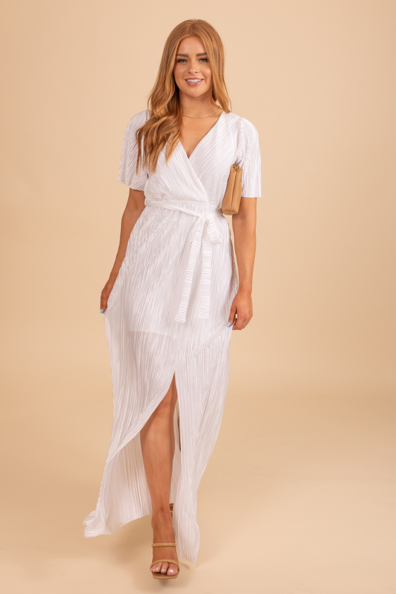 Jude Ribbed Modal Square Neck Long Sleeve Maxi Dress in White