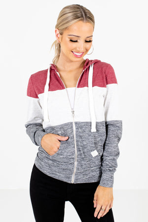 Women’s Red Boutique Jackets with Pockets