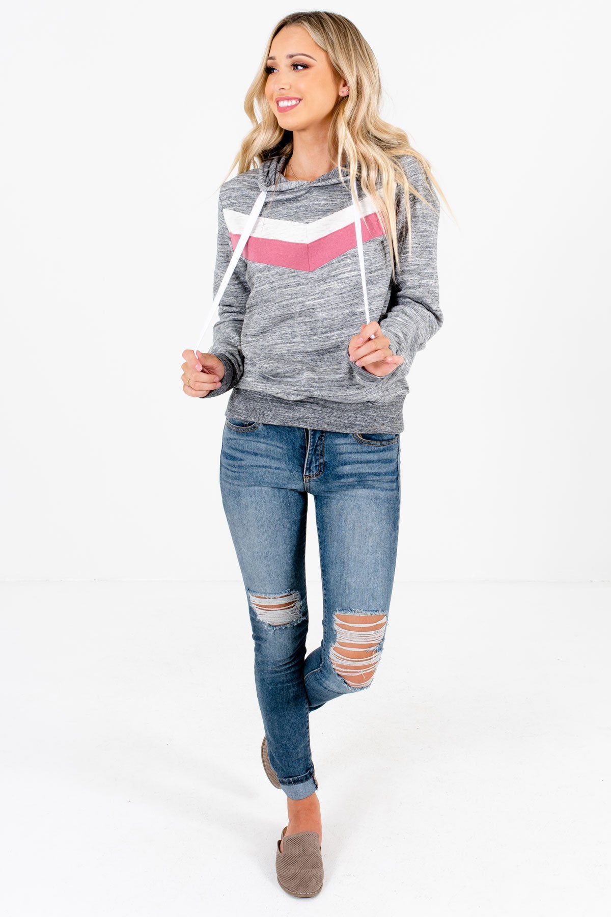 Women’s Heather Gray Fall and Winter Boutique Clothing