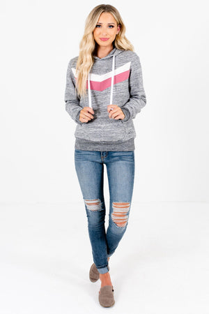 Heather Gray Cute and Comfortable Boutique Hoodies for Women