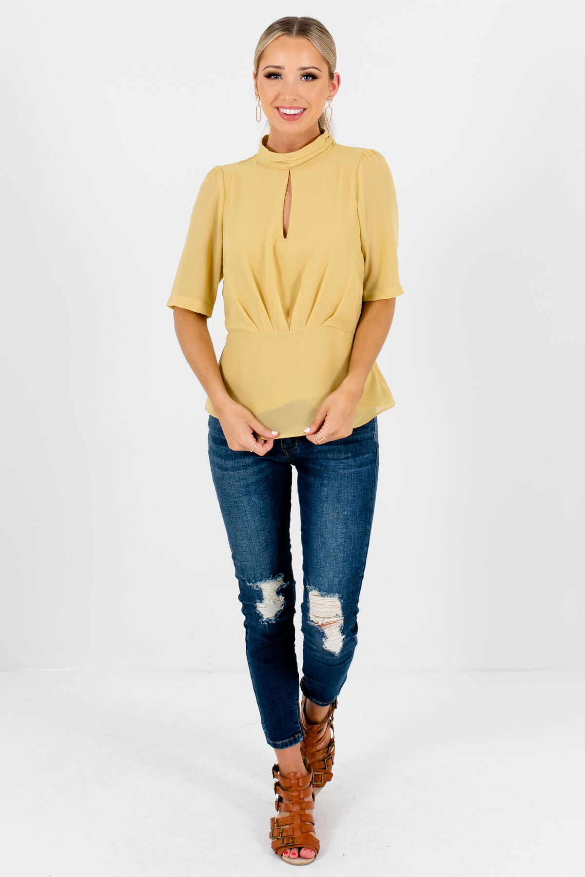 Women's Yellow Spring and Summertime Boutique Clothing