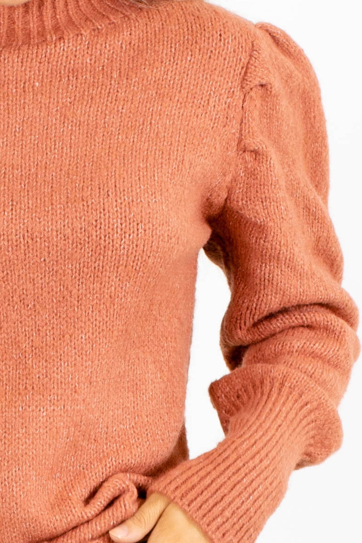 Boutique Knit Sweater in Salmon Pink
