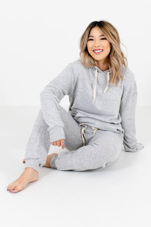 Women's Heather Gray Warm and Cozy Boutique Joggers