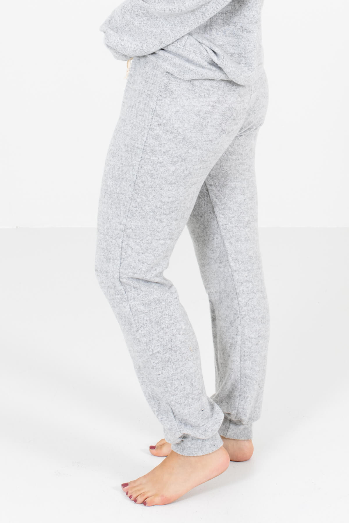 Heather Gray Soft and Stretchy Boutique Joggers for Women