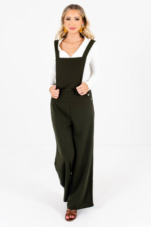 Women’s Olive Green Overall Style Boutique Jumpsuit