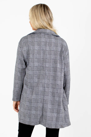 Women's Gray Long Sleeve Boutique Blazer