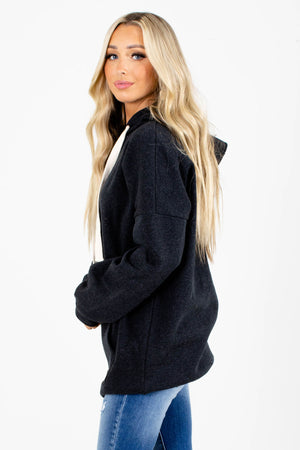 Gray Warm Boutique Hoodies for Women