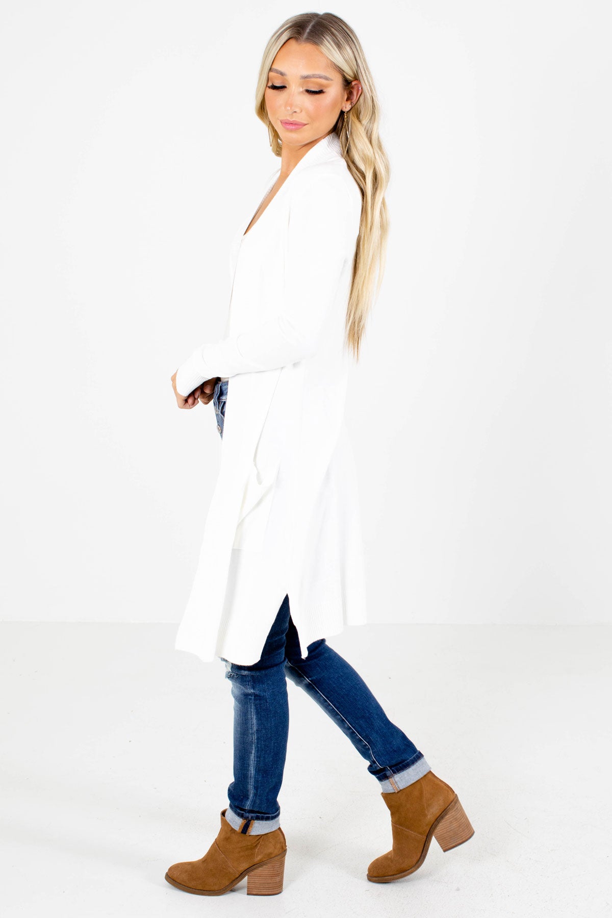 White Cute and Comfortable Boutique Cardigans for Women