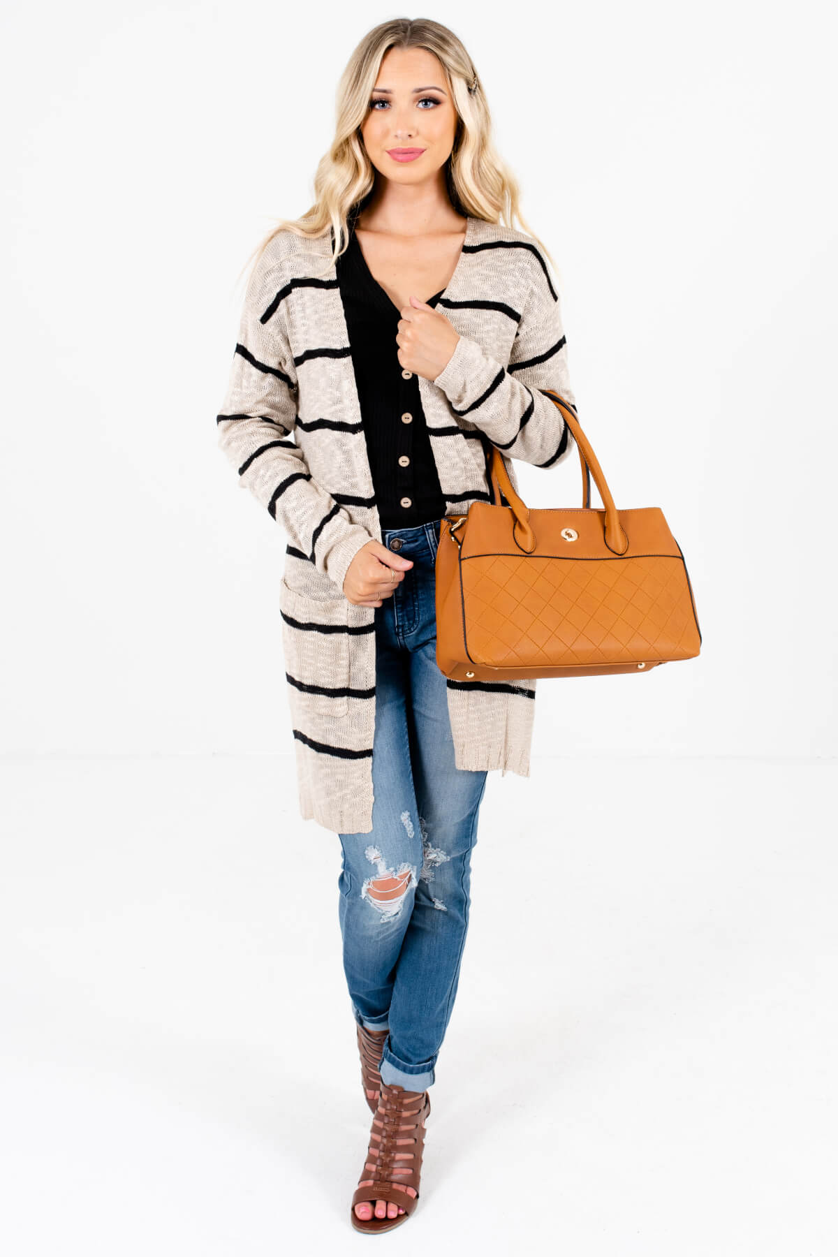 Women's Beige Brown Fall and Winter Boutique Clothing