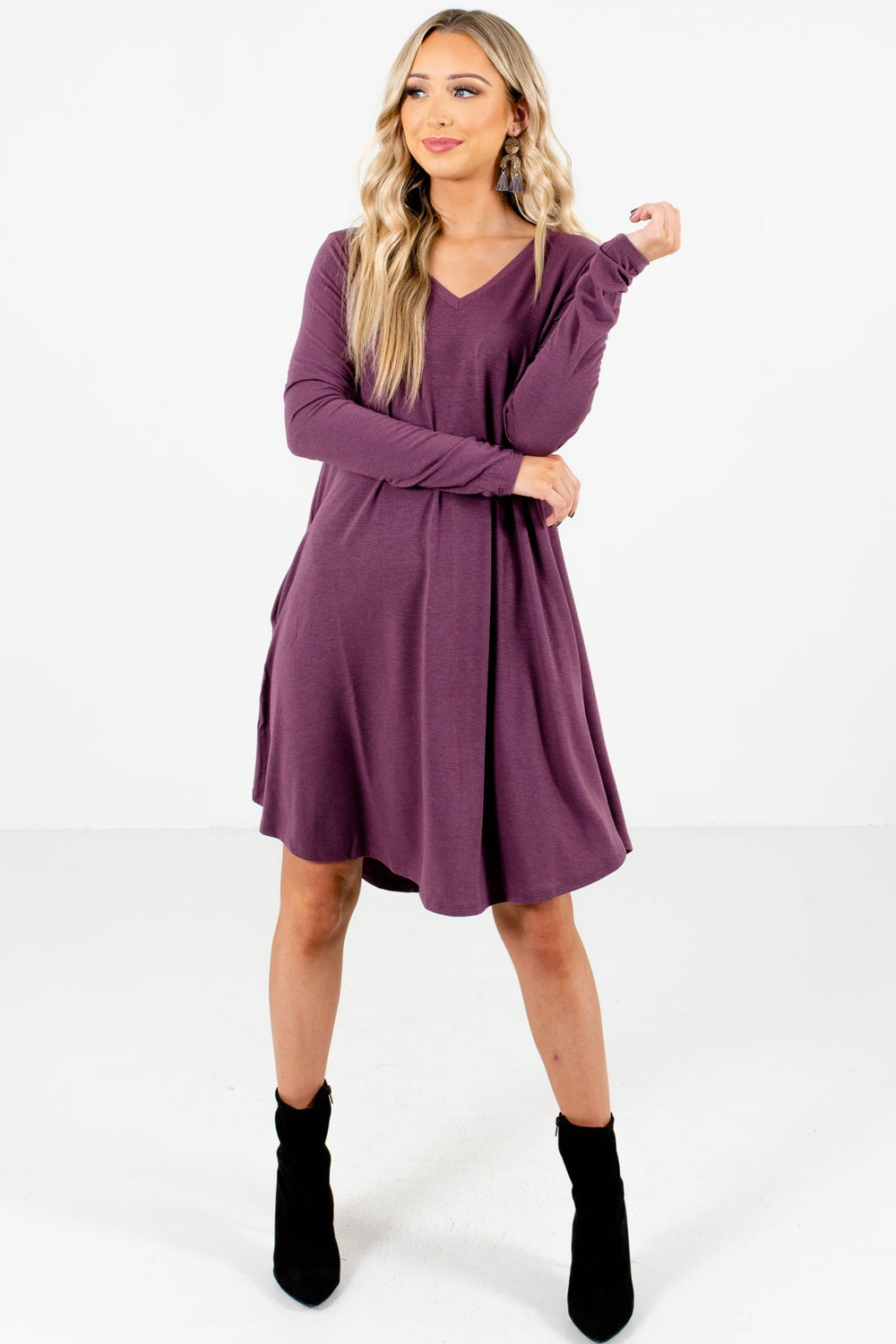 Chase Your Dreams Purple Mini Dress | Boutique Mini Dress - Bella Ella ...