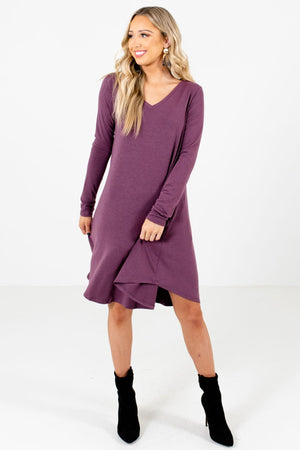 Purple Cute and Comfortable Boutique Mini Dresses for Women