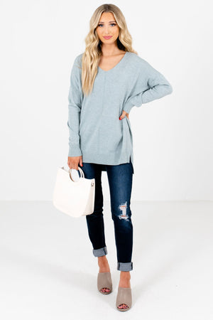 Women's Light Blue Fall and Winter Boutique Clothing