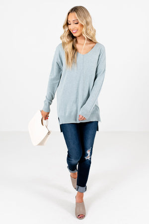 Women's Light Blue Warm and Cozy Boutique Sweater