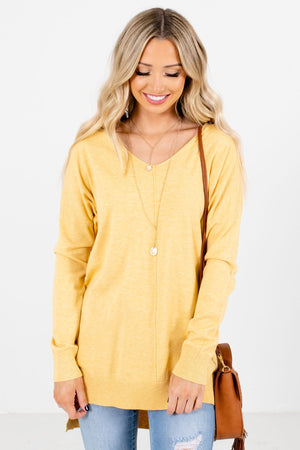 Yellow Soft High-Quality Boutique Sweaters for Women