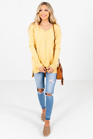 Women's Yellow Fall and Winter Boutique Clothing