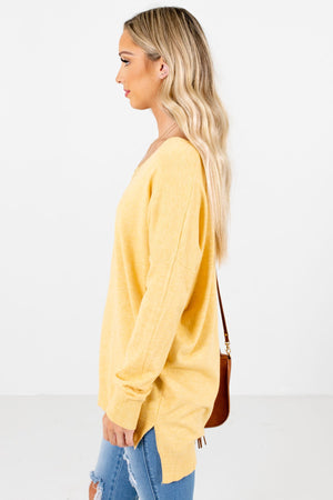 Yellow Cute and Comfortable Boutique Sweaters for Women