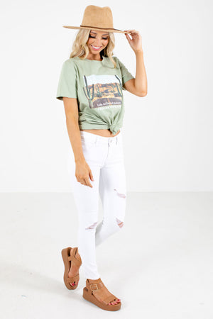 Women's Green Spring and Summertime Boutique Clothing