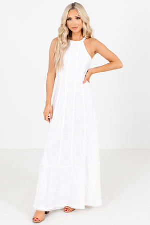 White Fully Lined Boutique Maxi Dresses for Women