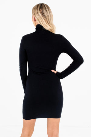Women's Black Long Sleeve Boutique Mini Dress