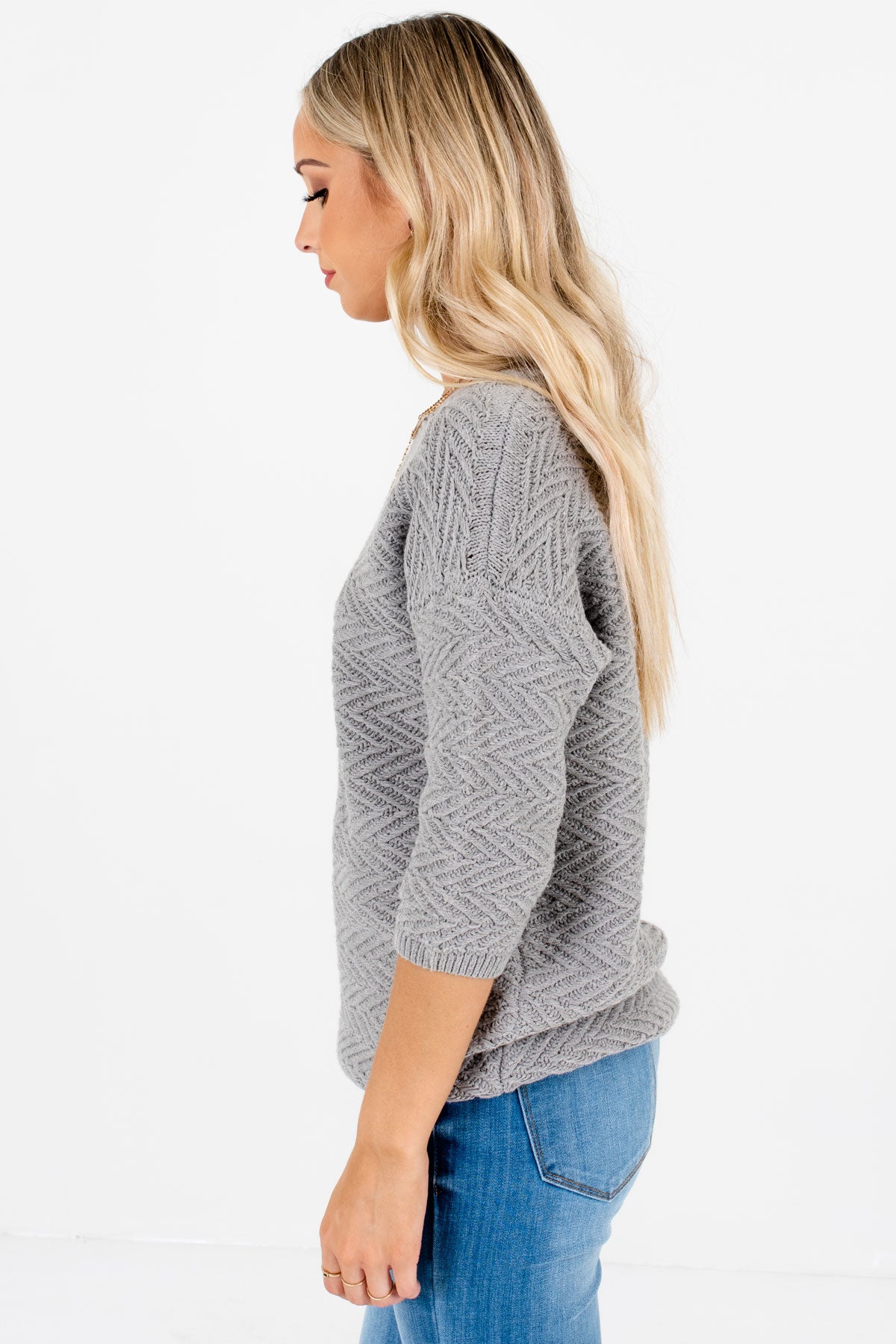 Gray Warm and Cozy Boutique Sweaters for Women
