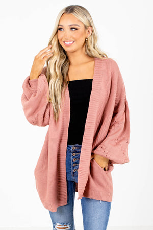 Pink Layering Boutique Cardigans for Women