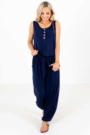 Navy Jogger Style Boutique Jumpsuits for Women