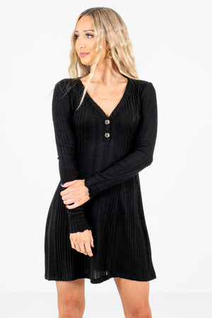 Come Closer Black Mini Dress