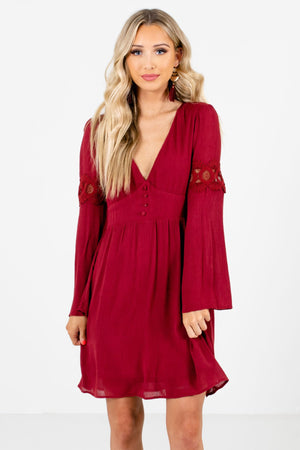Rust Red Cute and Comfortable Boutique Mini Dresses for Women