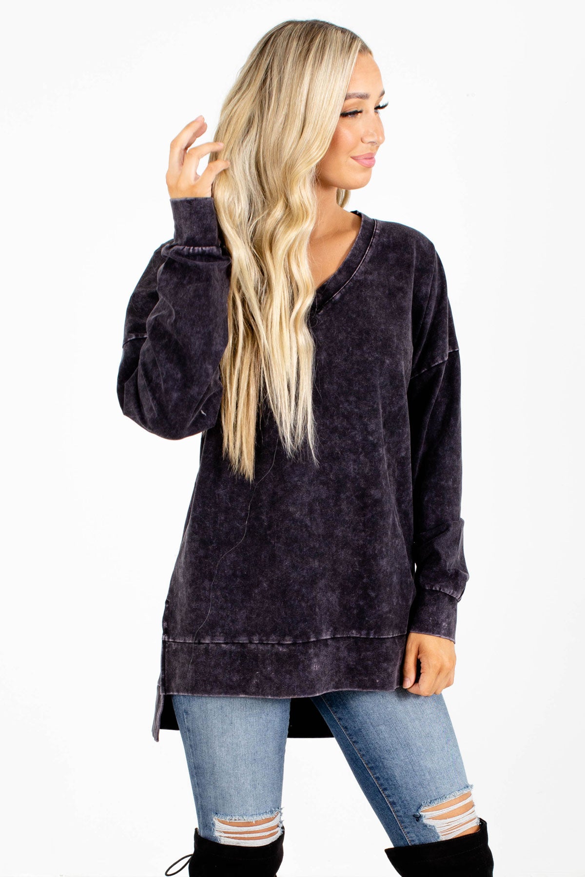 Gray Cute and Comfortable Boutique Pullovers for Women