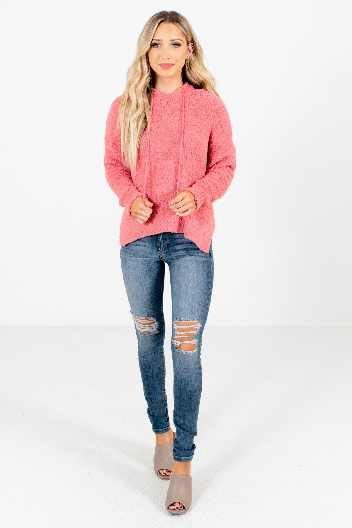 Women's Coral Pink Fall and Winter Boutique Clothing