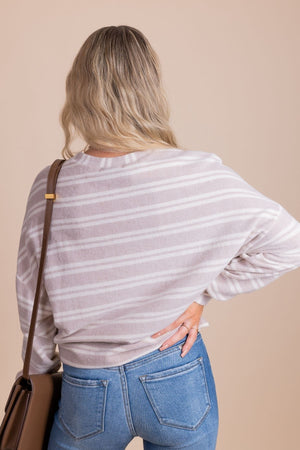 Women's Taupe Super Soft Boutique Sweater