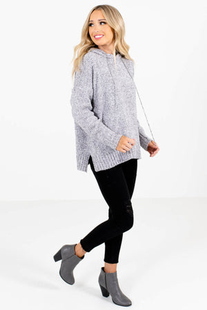 Gray Cute and Comfortable Boutique Hoodies for Women