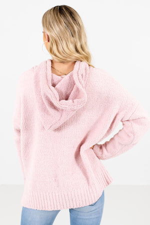 Women's Pink Drawstring Hood Boutique Hoodie