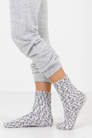 Gray Multicolored Boutique Socks for Women