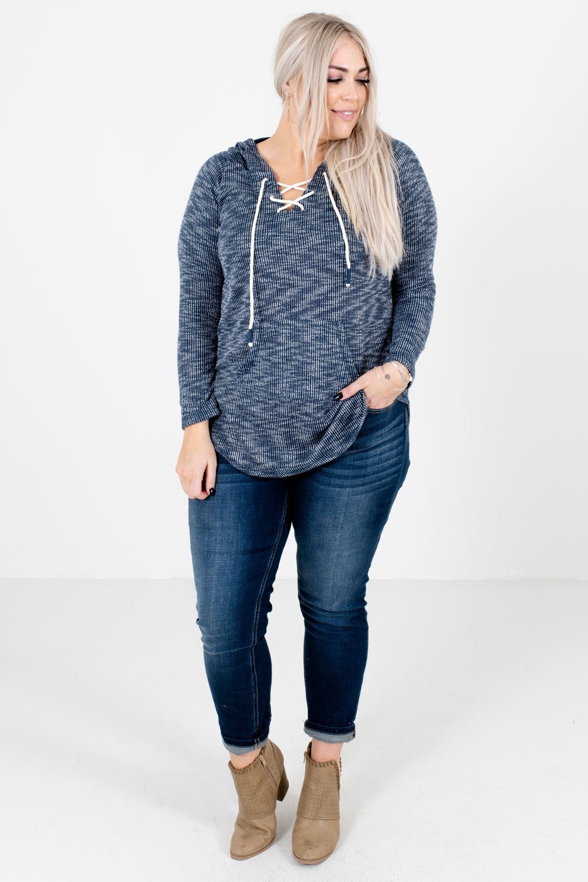 Women's Navy Blue Fall and Winter Boutique Clothing