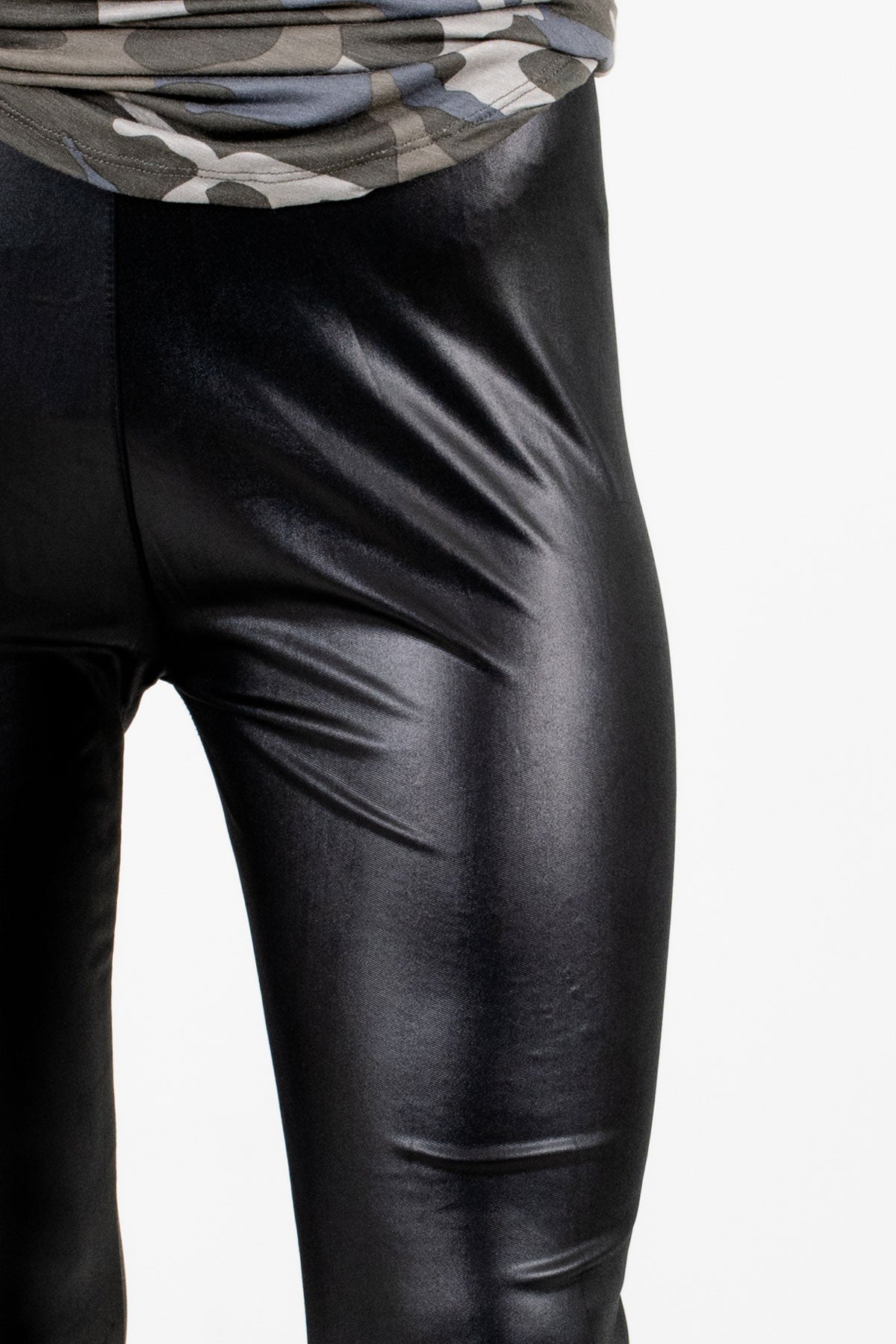 RD Style Black 'Fanita' Faux Leather Pintuck Legging - Bellē Up