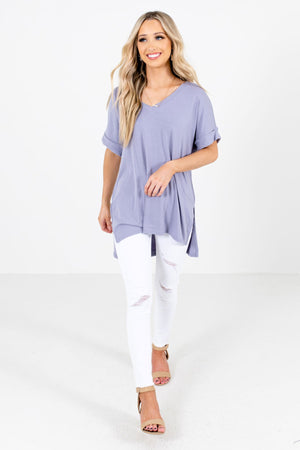 Lavender Purple Cute and Comfortable Boutique Tops for Women