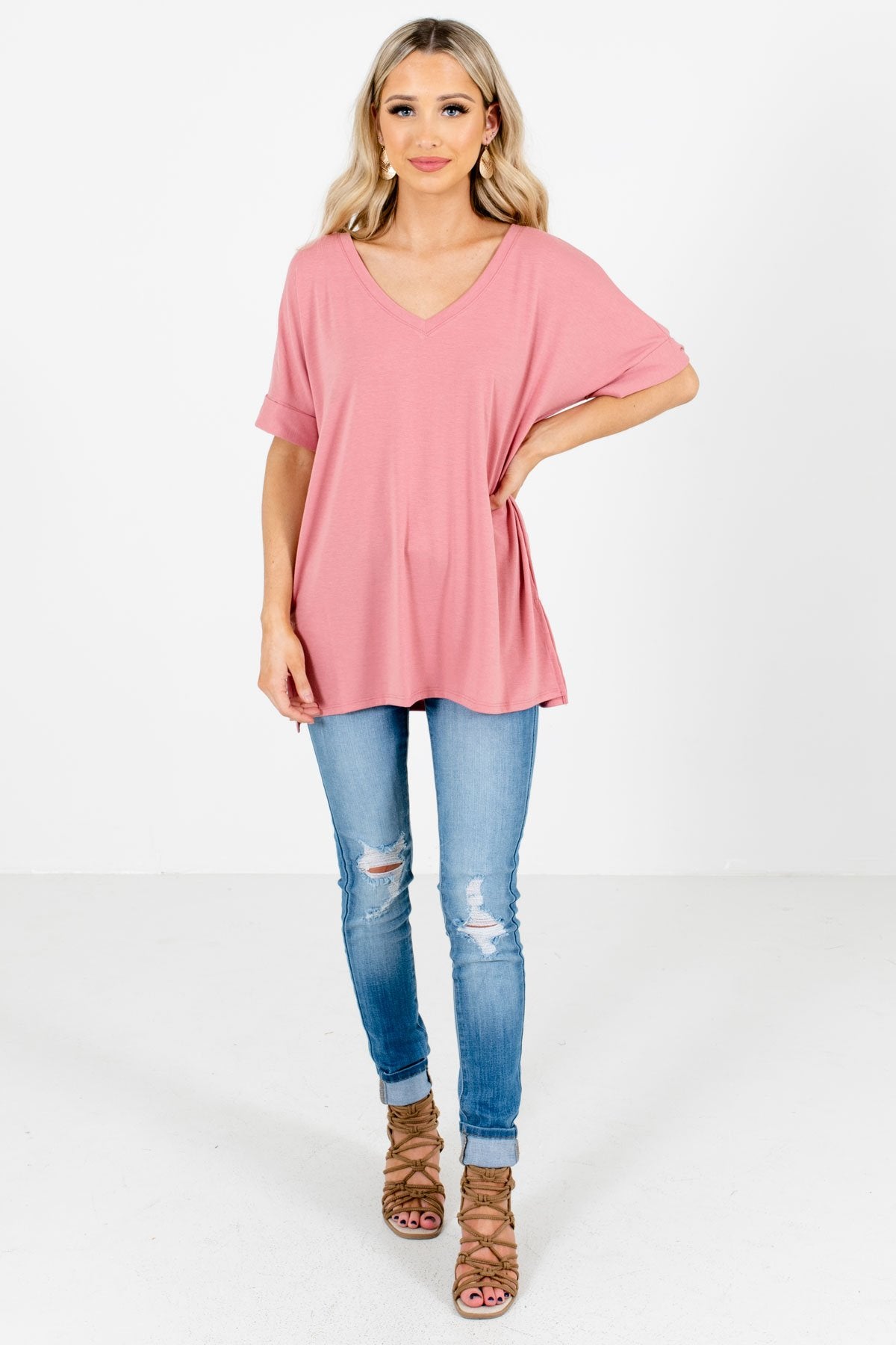 Women's Dusty Pink Fall and Winter Boutique Clothing