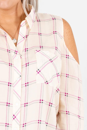Cream Affordable Online Plus Size Boutique Clothing for Women