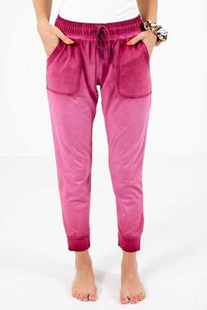 Pink Drawstring Waistband Boutqiue Lounge Pants for Women