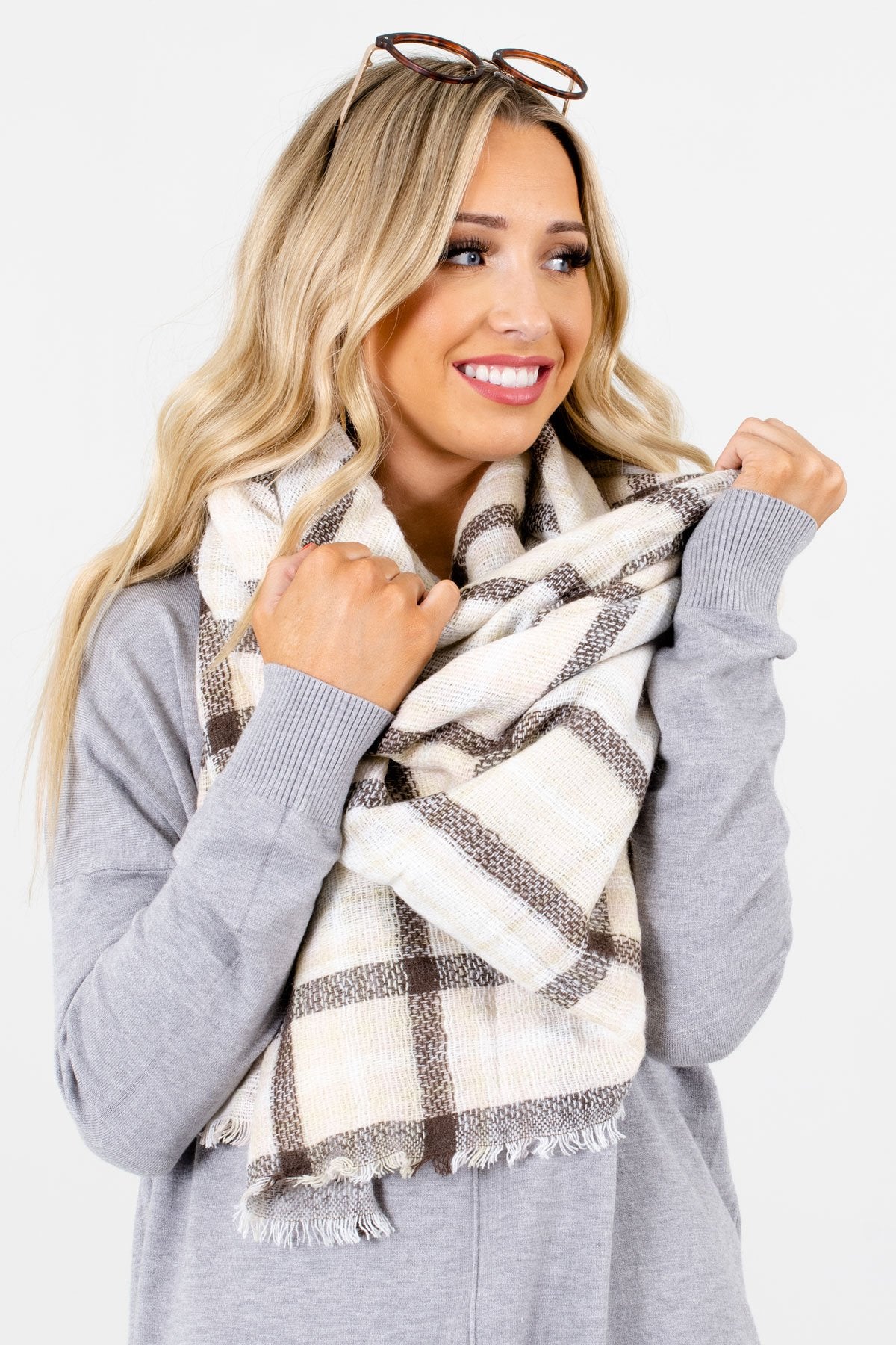 Women’s Cream Cute and Comfortable Boutique Scarf