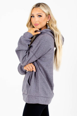 Navy Cute and Comfortable Boutique Hoodies for Women