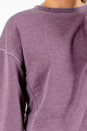Purple Fleece-Lined Boutique Pullovers for Women